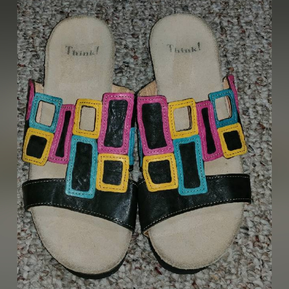 Think! leather sandals